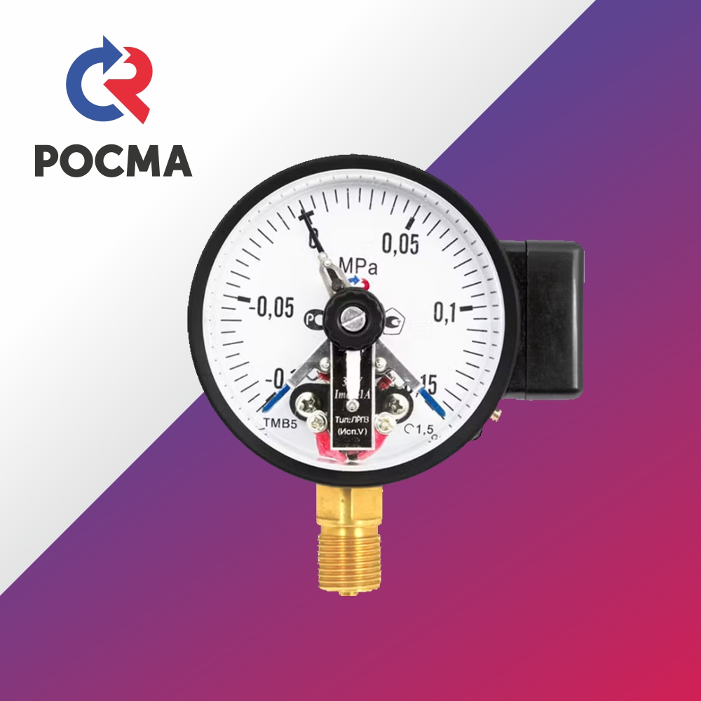 Электроконтактный манометр ТМ Росма (Россия) радиальный