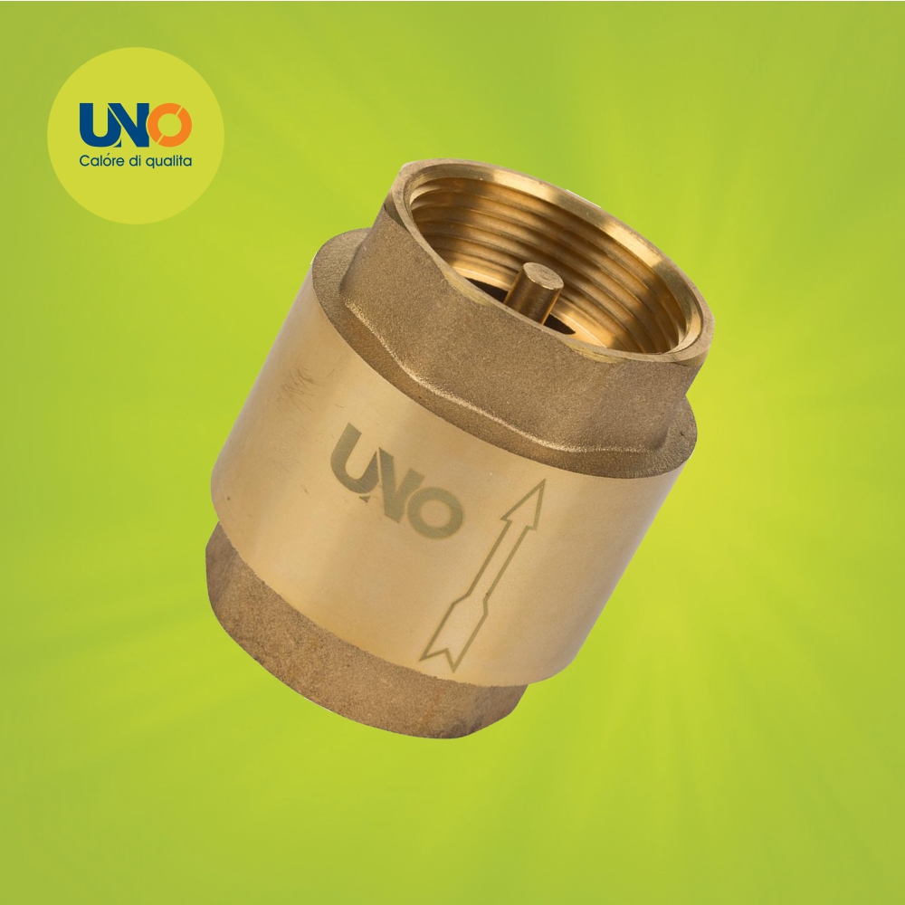 Клапан обратный пружинный ВР латунный шток 1603-L UNO