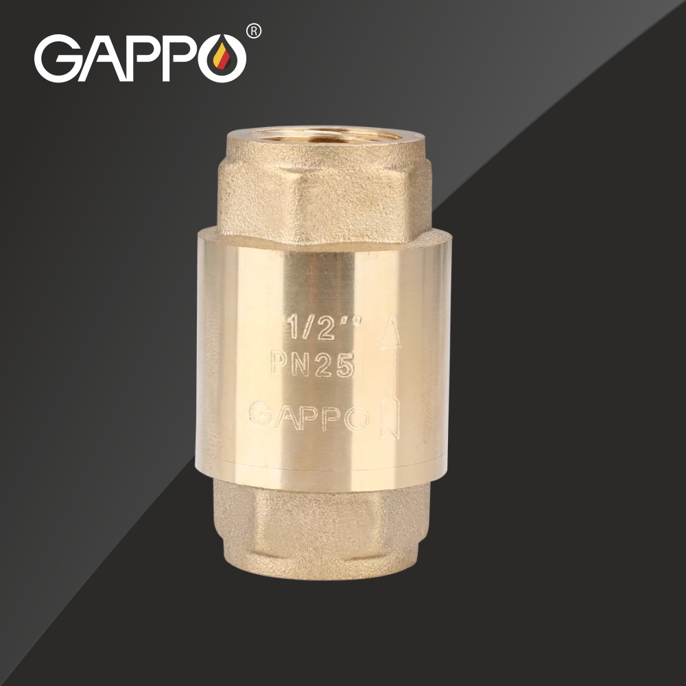 Клапан обратный пружинный ВР латунный шток Gappo
