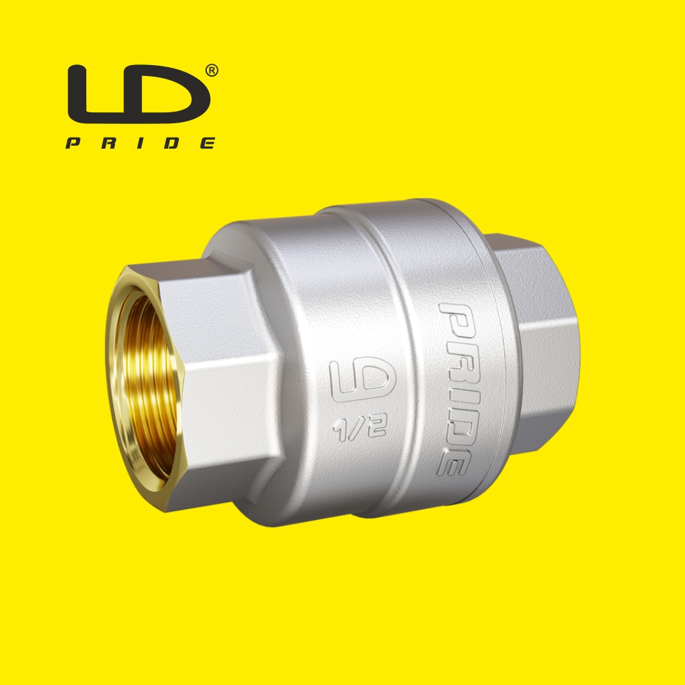 Клапан обратный пружинный ВР латунный шток LD Pride (Россия)
