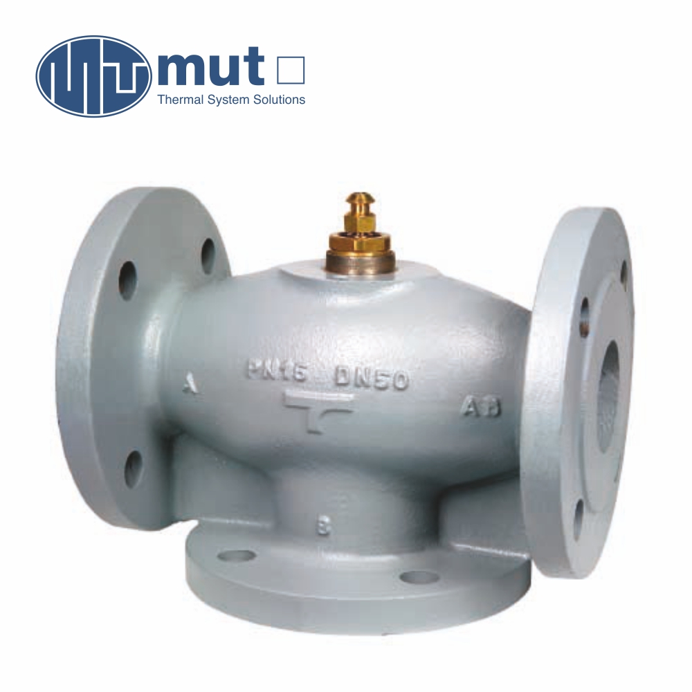 Клапан регулирующий трехходовой MK Mut (Италия) седельный фланцевый