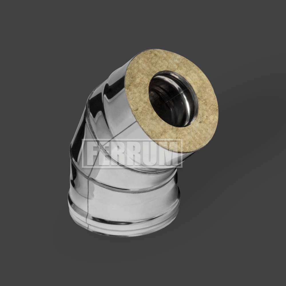 Колено сэндвич 135° Ferrum нерж. AISI 430