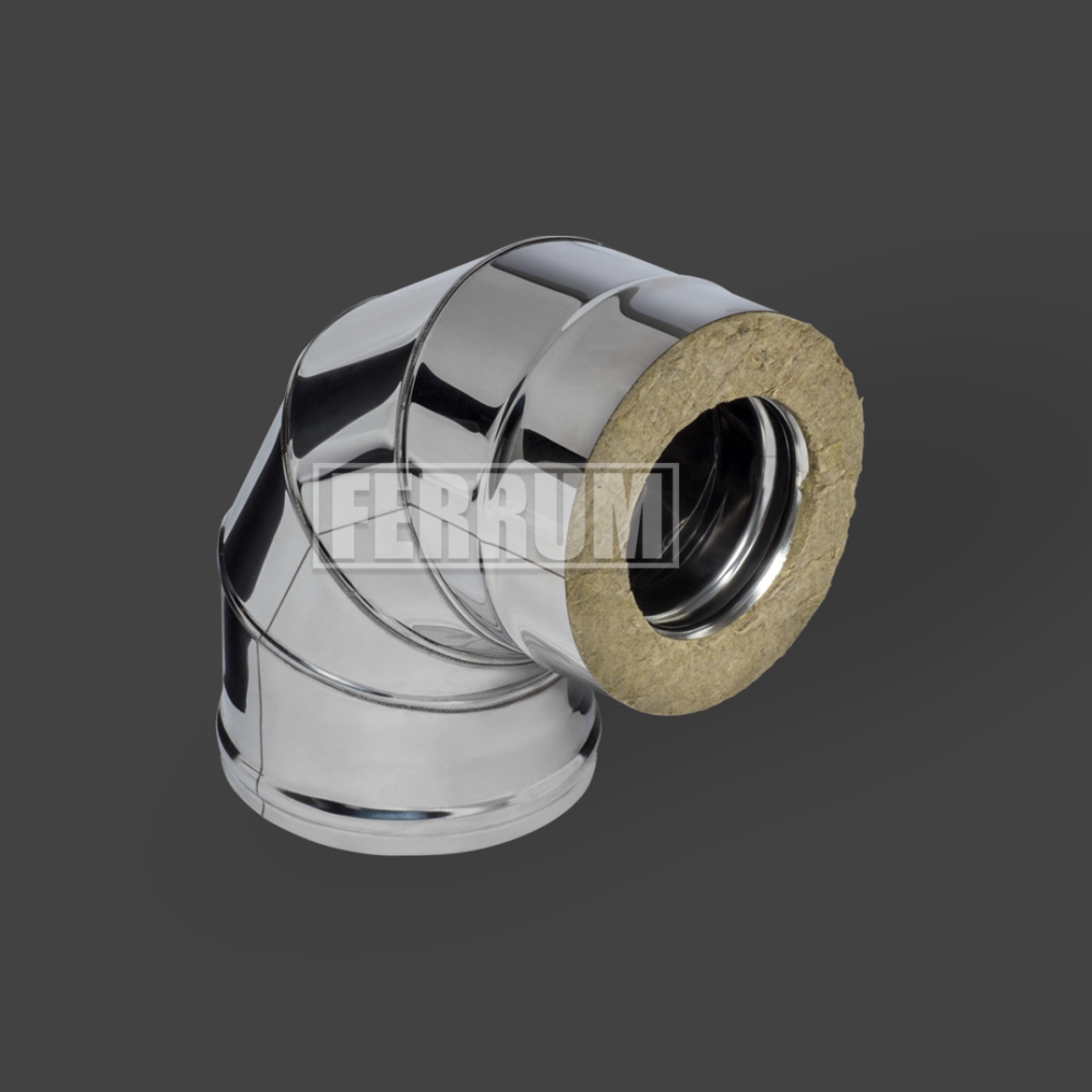 Колено сэндвич 90° Ferrum нерж. AISI 430