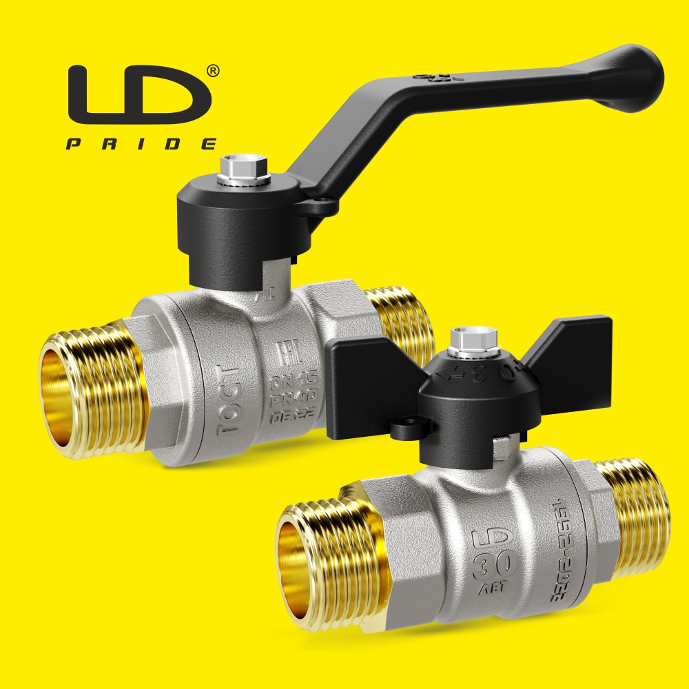 Кран шаровой латунный LD Pride (Россия) НР-НР
