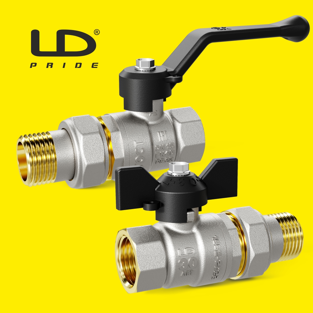 Кран шаровой латунный LD Pride (Россия) ВР-ГШ (американка)