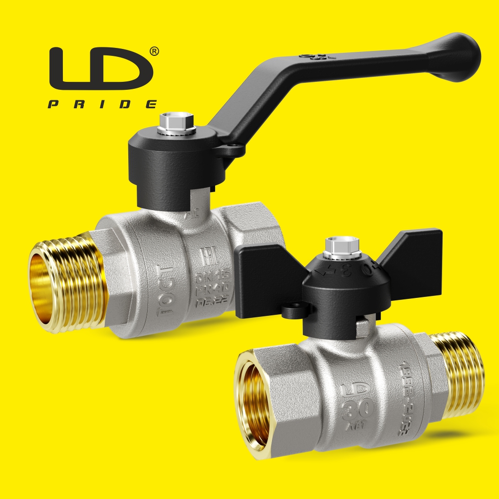Кран шаровой латунный LD Pride (Россия) ВР-НР