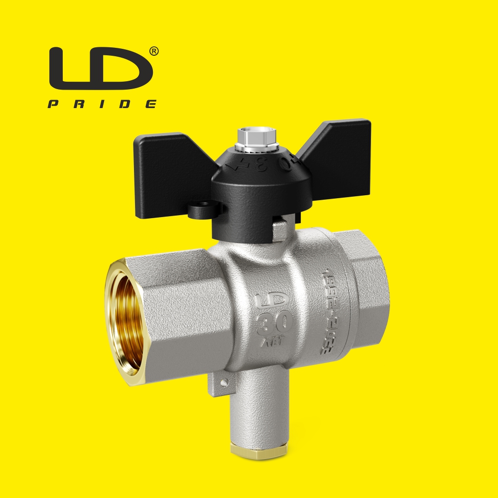 Кран шаровой латунный LD Pride (Россия) ВР-ВР под термодатчик