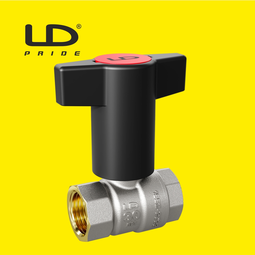 Кран шаровой латунный LD Pride (Россия) ВР-ВР Т-рукоятка