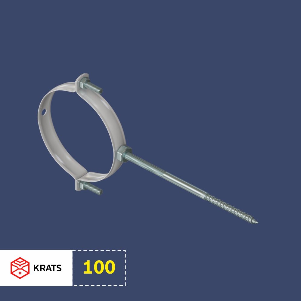 Крепление к стене 100 белое металлическое