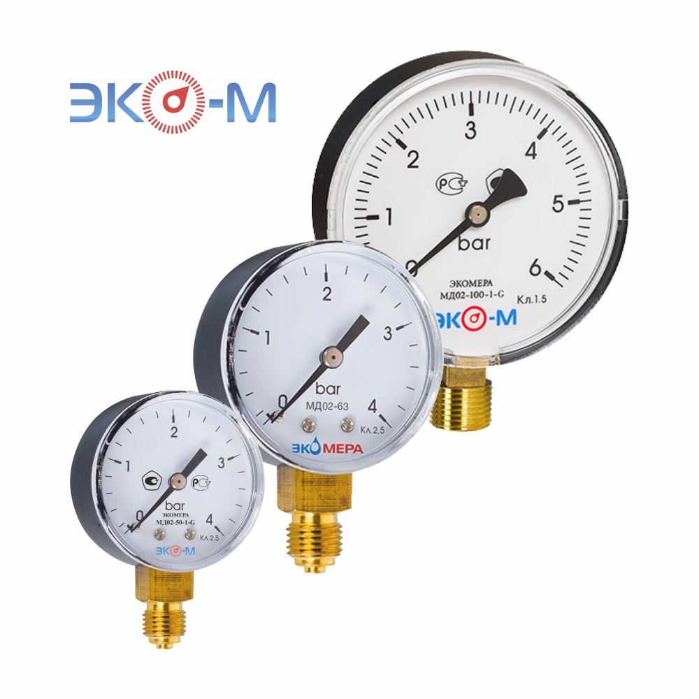 Манометр МД02 Экомера (Россия) радиальный