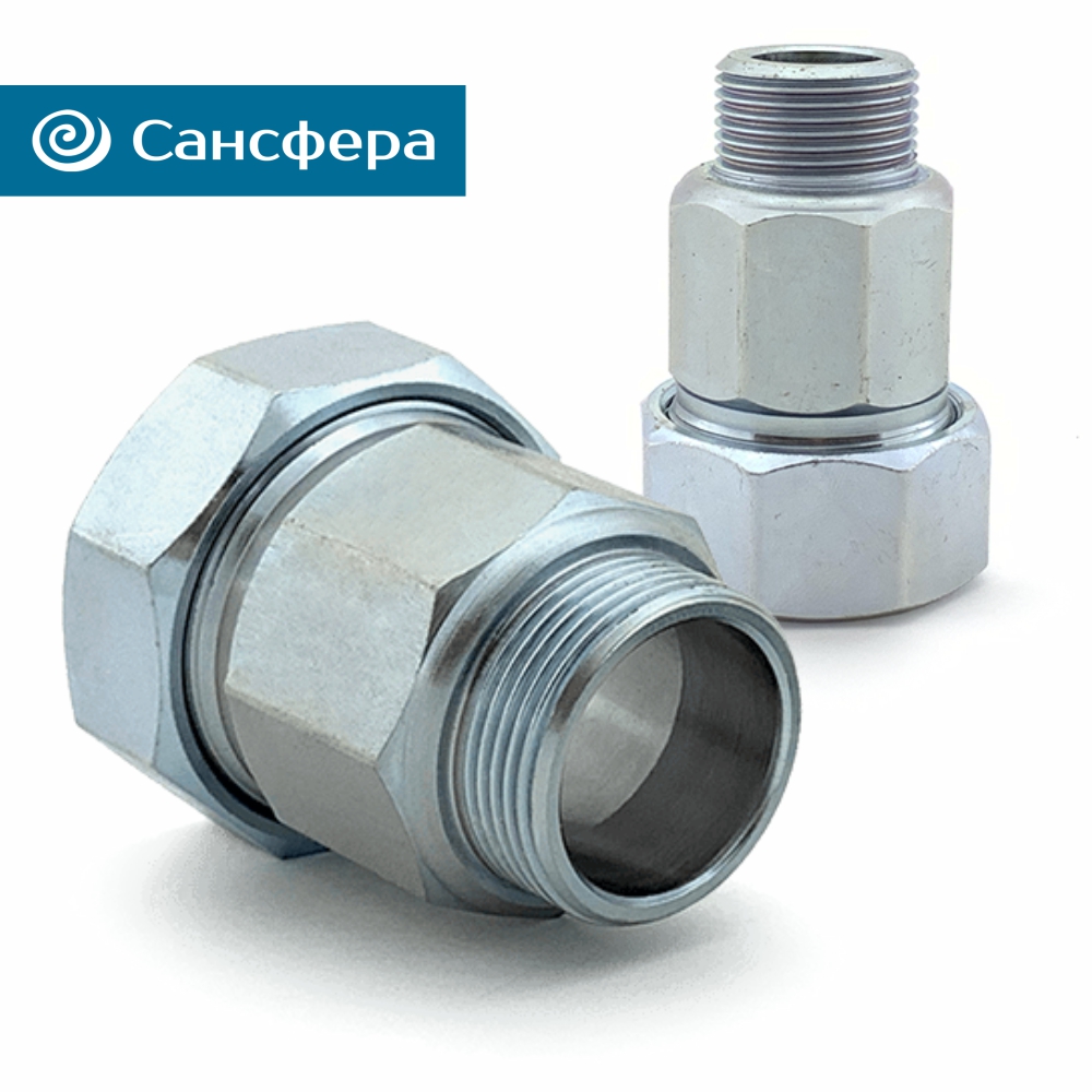 Муфта зажимная НР Сансфера (Россия) из оцинкованной стали GEBO