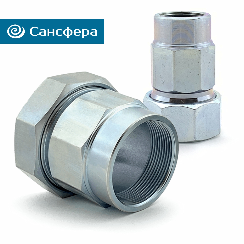 Муфта зажимная ВР Сансфера (Россия) из оцинкованной стали GEBO