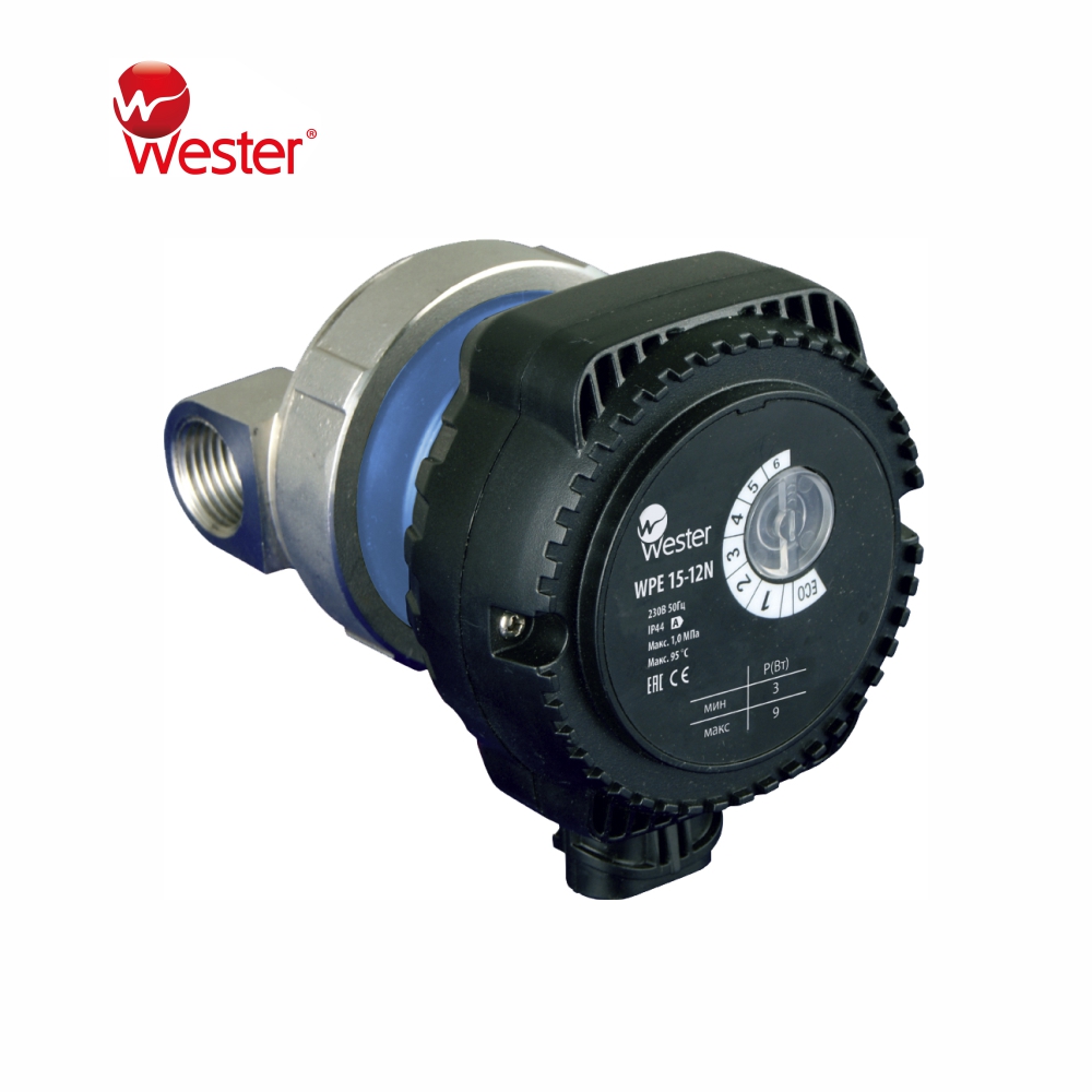 Насос для рециркуляции в системе ГВС WPE15-12N Wester (Россия), резьбовой