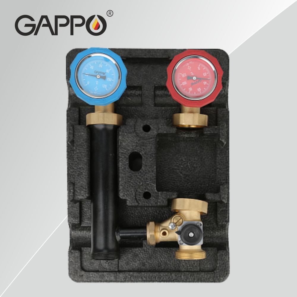 Насосная группа с 3-х ходовым приводным смесителем Gappo, без насоса, в теплоизоляции