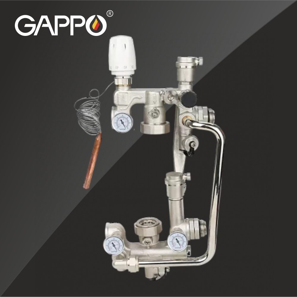 Насосно-смесительный узел Gappo для высоко и низкотемпературных контуров, без насоса