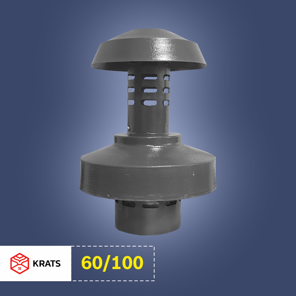 Оголовок с ветрозащитой 60/100, коаксиальный