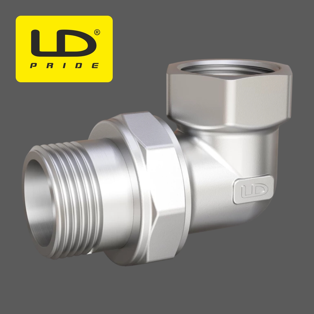 Сгон разъемный (американка) угловой LD Pride (Россия) ВР-НР латунь