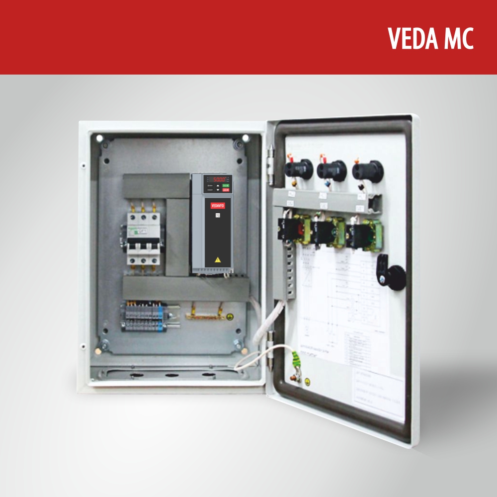 Шкаф управления одним двигателем или насосом с преобразователем частоты VF-101 Veda (Россия)