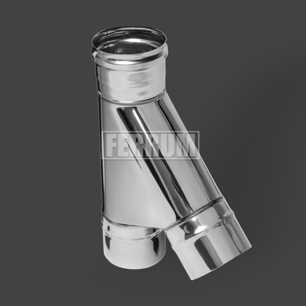 Тройник-К 135° Ferrum (по конденсату) нерж. AISI 430