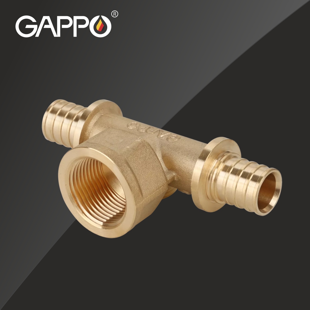 Тройник-переходник с врутренней резьбой Gappo, фитинг аксиальный