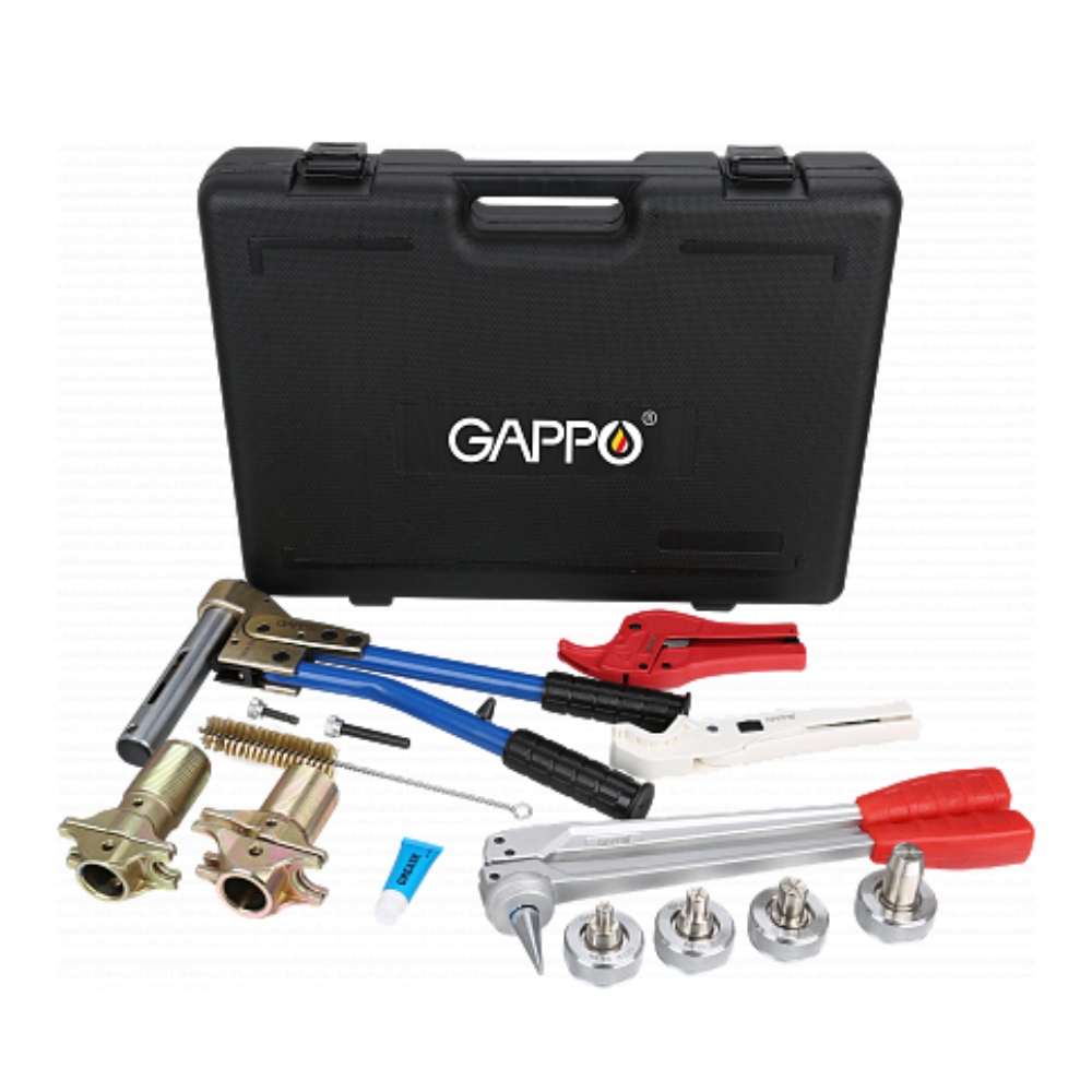 Универсальный комплект механического инструмента Gappo для труб PEX и аксиальных фитингов