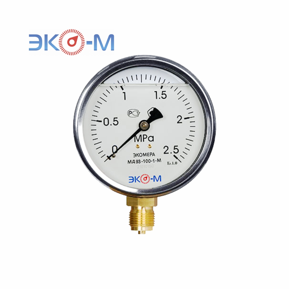 Виброустойчивый манометр МД93 Экомера (Россия) радиальный с глицерином