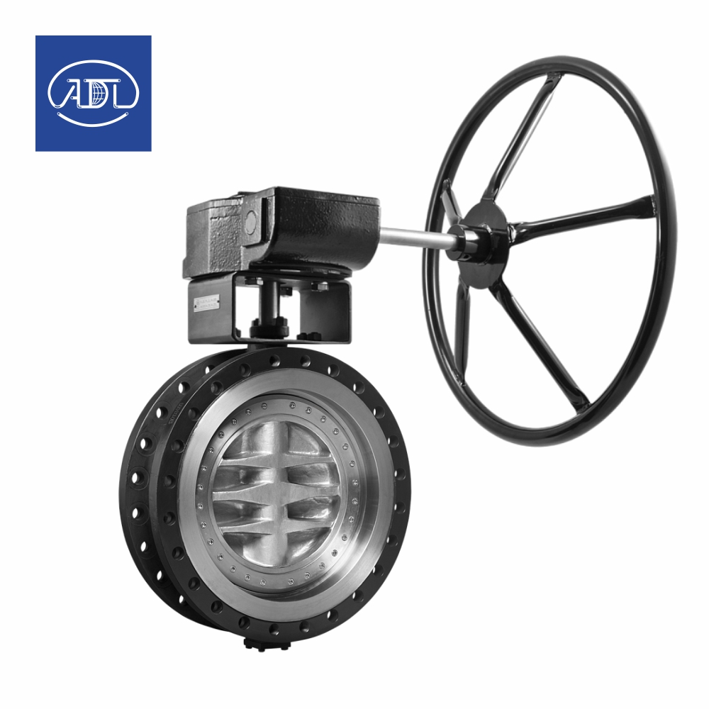 Затвор дисковый 3-х эксцентриковый Стейнвал с редуктором ADL (Россия) фланцевый